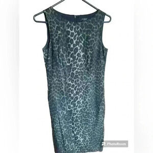 Ann Taylor Leopard Print Sheath Dress